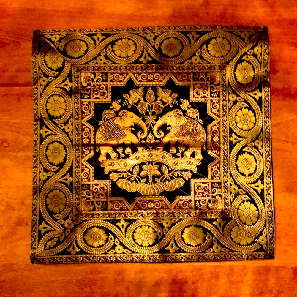 Silk and acetate pillow cover. Brand new.